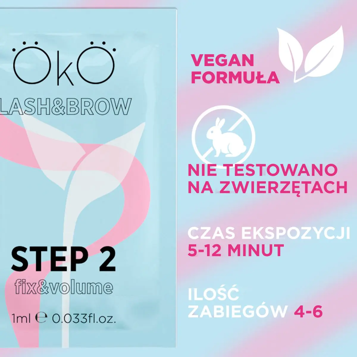 OkO Saszetki do laminacji rzęs i brwi,  Step 2  zestaw (5 saszetek) - obrazek 4