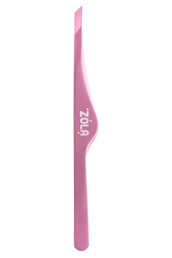 ZOLA Pęseta skośna do brwi light pink