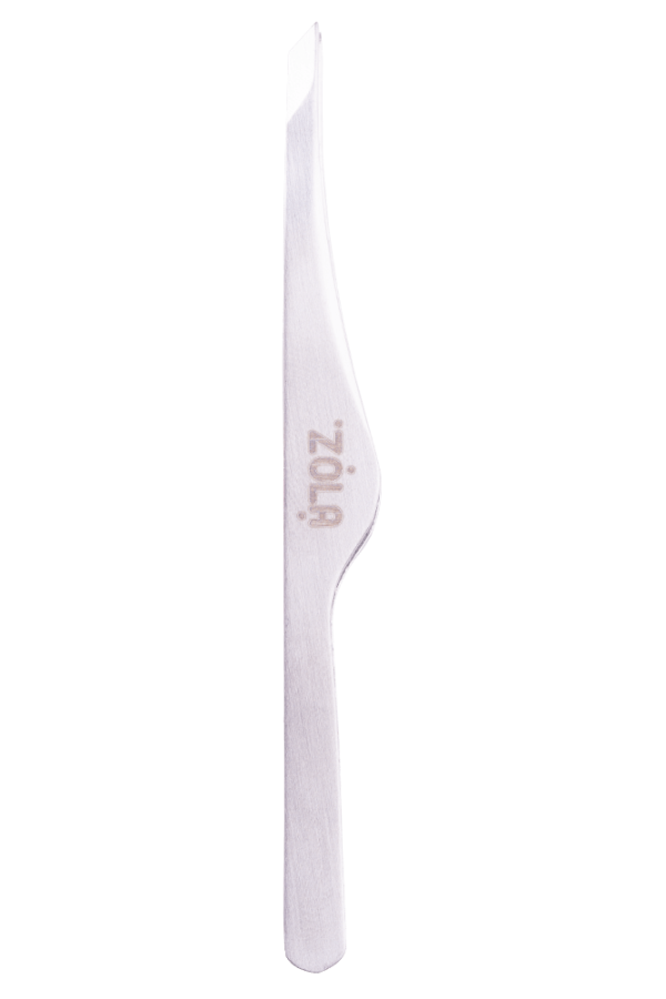 ZOLA Pęseta skośna do brwi silver