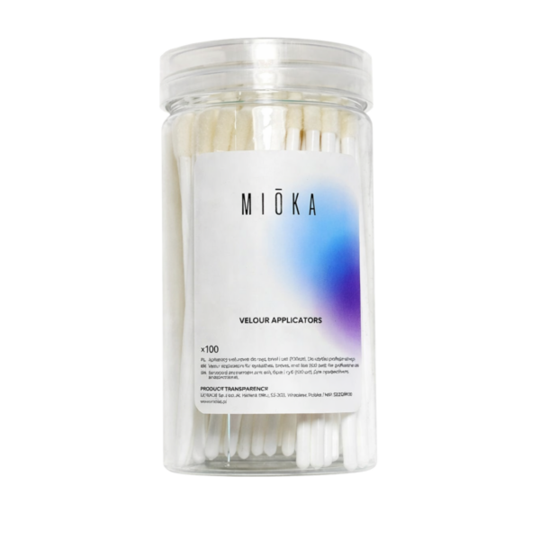 MIOKA Aplikatory Szczoteczki Welurowe do rzęs i ust 100szt