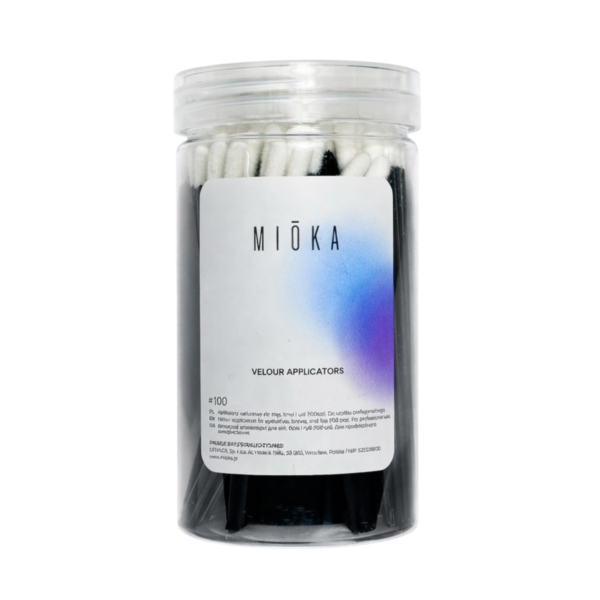 MIOKA Aplikatory Szczoteczki Welurowe do rzęs i ust 100szt