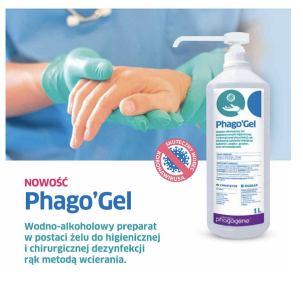 Medilab Phago Gel z pompką Żel do dezynfekcji rąk 500 ml
