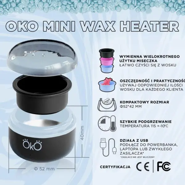 OKO Mini Podgrzewacz do Wosku - obrazek 6