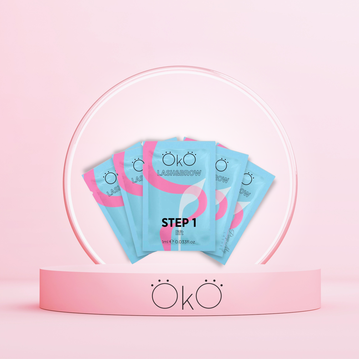 OkO Saszetki do laminacji rzęs i brwi, Step 1 zestaw (5 saszetek) - obrazek 5