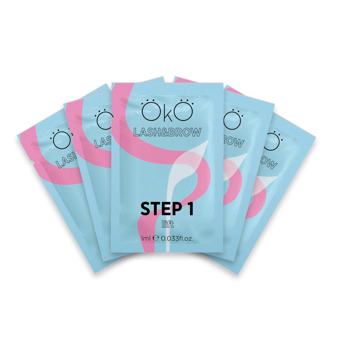 OkO Saszetki do laminacji rzęs i brwi, Step 1 zestaw (5 saszetek) - obrazek 9
