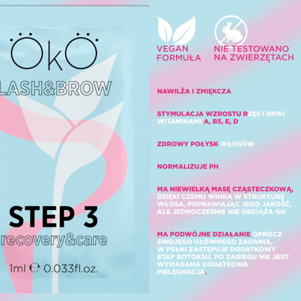 OkO Saszetki do laminacji rzęs i brwi,  Step 3 zestaw (5 saszetek) - obrazek 8