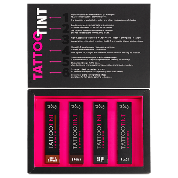 ZOLA Farba TATTOO TINT 15 ml 4 kolory - obrazek 3