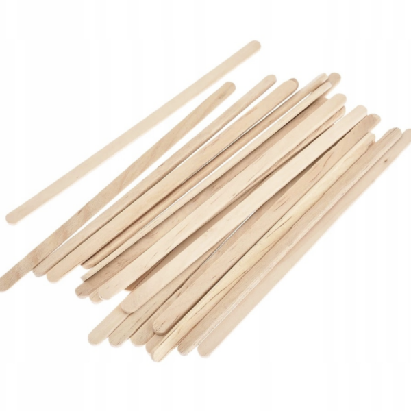 PATYCZKI DREWNIANE NATURALNE 14cm 100 SZTUK