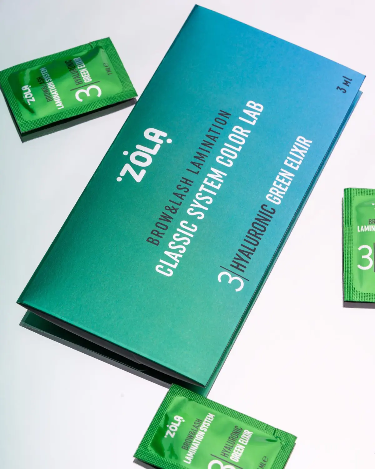 ZOLA Color Lab 03 Hyaluronic Green zestaw saszetek 3 x 1ml