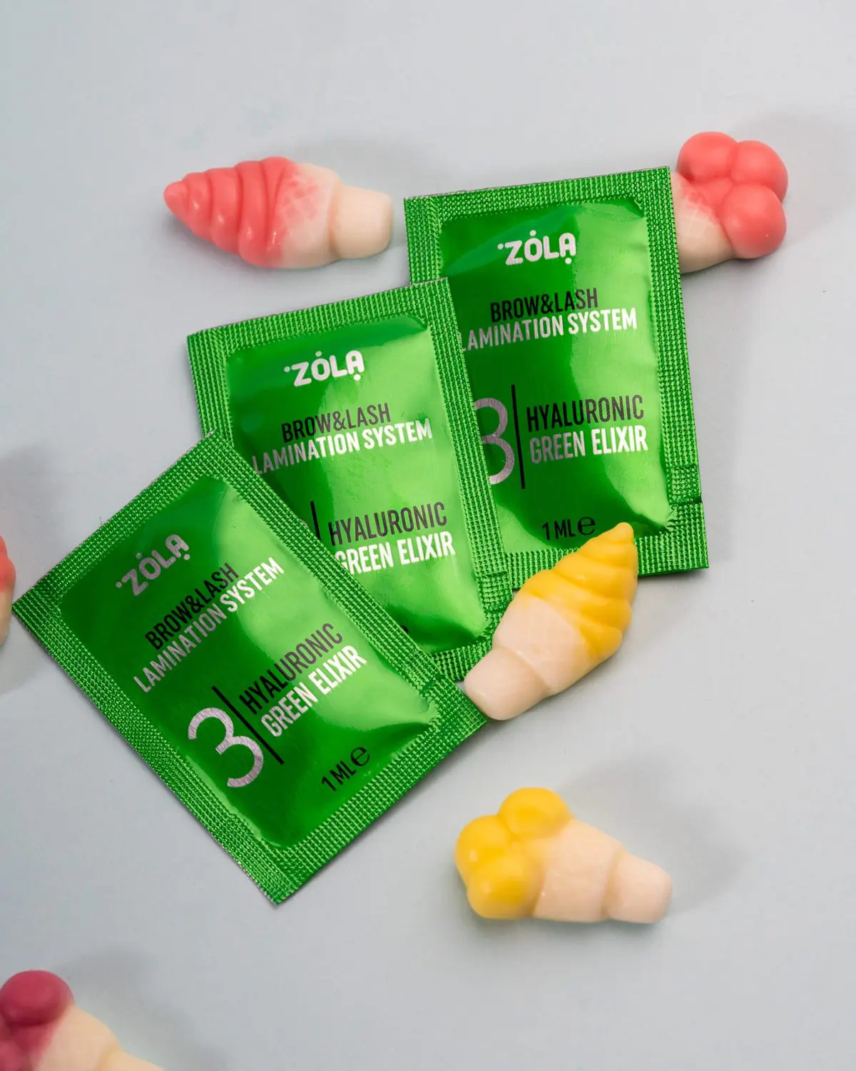 ZOLA Color Lab 03 Hyaluronic Green zestaw saszetek 3 x 1ml