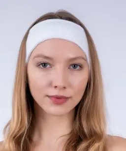 Opaska frotte kosmetyczna – miękka opaska na rzep do zabiegów