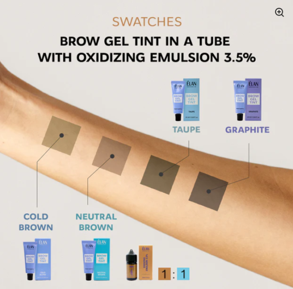 ELAN Brow Gel Tint GRAPHITE farba do brwi  20 ml - obrazek 3