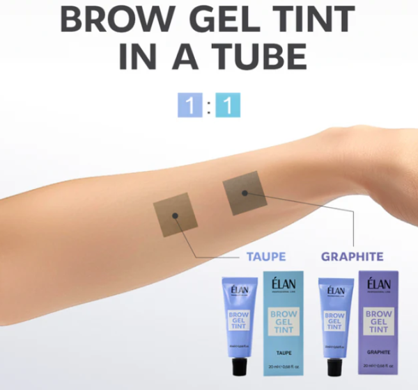 ELAN Brow Gel Tint TAUPE Żelowa  farba do brwi 20 ml - obrazek 3
