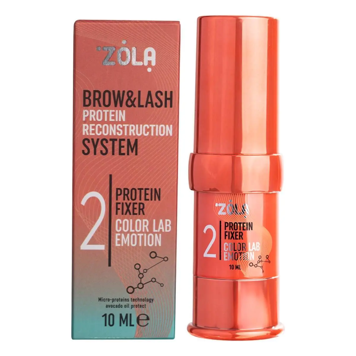 color lab emotion ZOLA Color Lab EMOTION Preparat do laminacji brwi i rzęs Krok 2 Protein Fixer 10 ml - obrazek 1