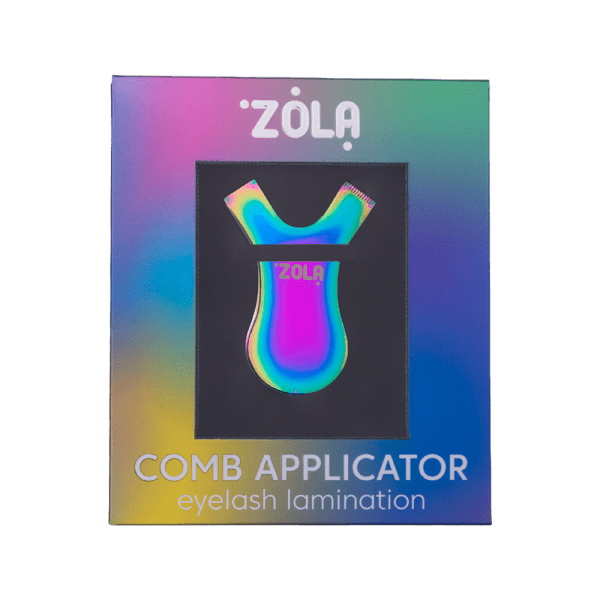 ZOLA grzebyk do laminacji metalowy Metal Comb Rainbow - obrazek 2