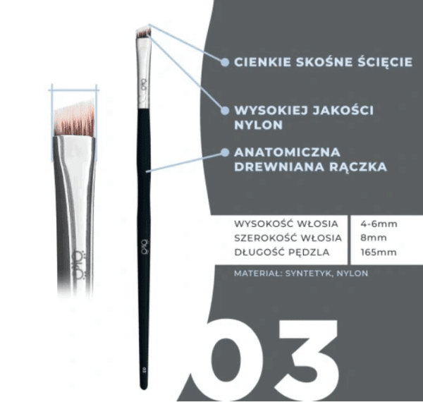 OkO Pędzel Skośny 03 Black - obrazek 2