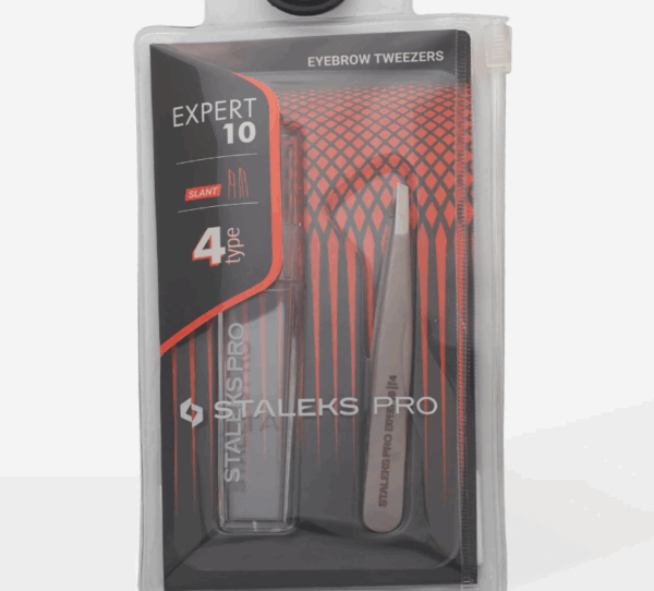 STALEKS Pęseta do Brwi EXPERT 10 TYPE 4 (wąska skośna) - obrazek 4