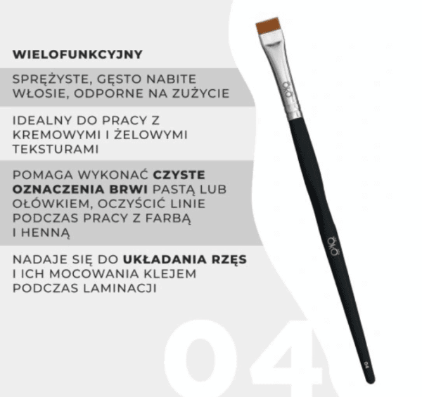 OkO Pędzel Prosty 04 Black - obrazek 3