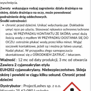ProjectLashes HIGH PRO Klej do przedłużania Wysokie Temperatury 3 ml