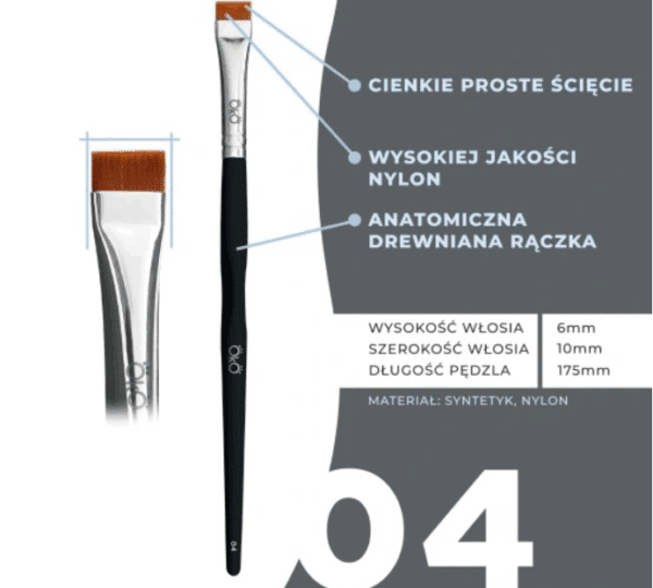OkO Pędzel Prosty 04 Black - obrazek 2