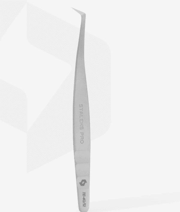 STALEKS Pęseta do Rzęs EXPERT 40 TYPE 12 (w kształcie litery L, 65`) - obrazek 3