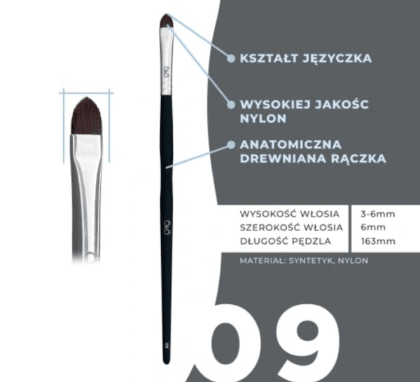 OkO Pędzel Językowy 09 Black - obrazek 3