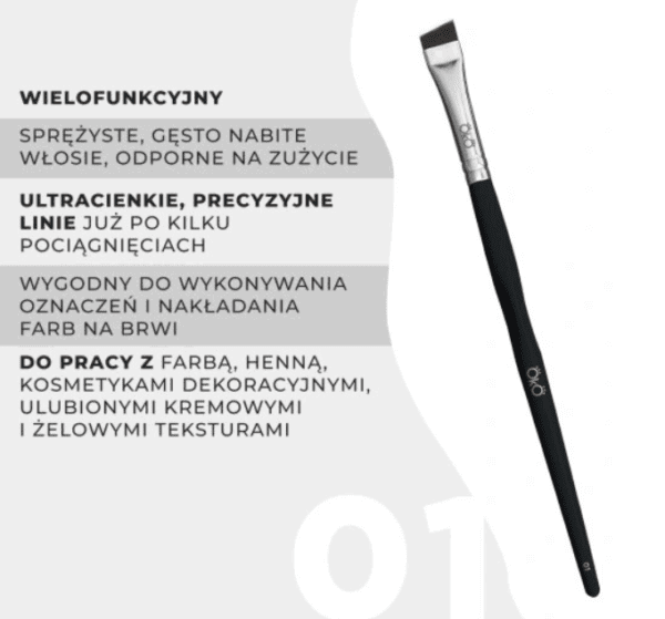 OkO Pędzel Duży Skośny 01 Black - obrazek 3