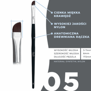 OkO Pędzel Miękki Ścięty 05 Black