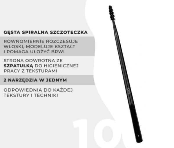 OkO Pędzel Dwustronny ze Szczoteczką 10 Black - obrazek 3