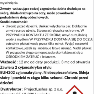 ProjectLashes BEST Klej do przedłużania 3 ml