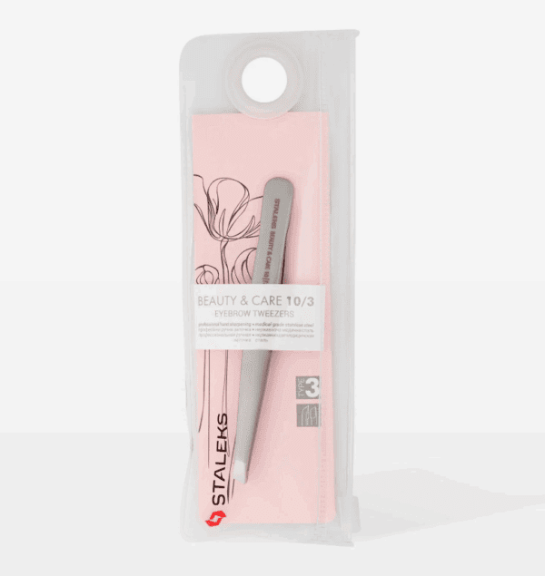 STALEKS Pęseta do Brwi BEAUTY & CARE 10 TYPE 3 (szeroka skośna) - obrazek 4