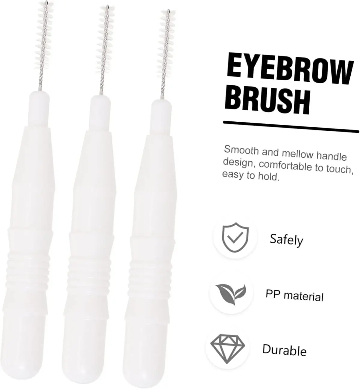 Nano szczoteczki do brwi i rzęs Białe White 10 szt - obrazek 2