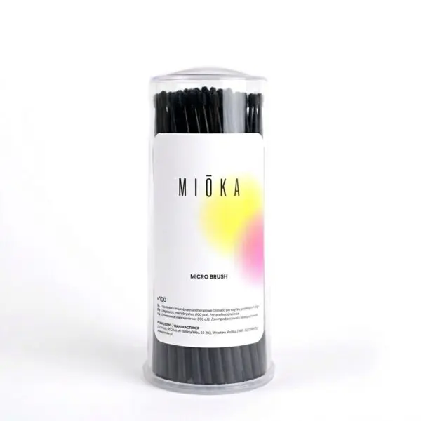 MIOKA Szczoteczki Micro Brush Czarny 100 szt