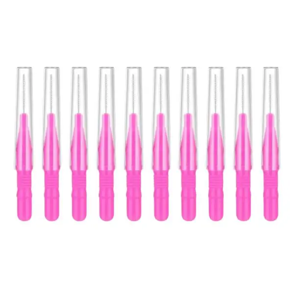 Nano szczoteczki do brwi i rzęs Light Pink 10 szt