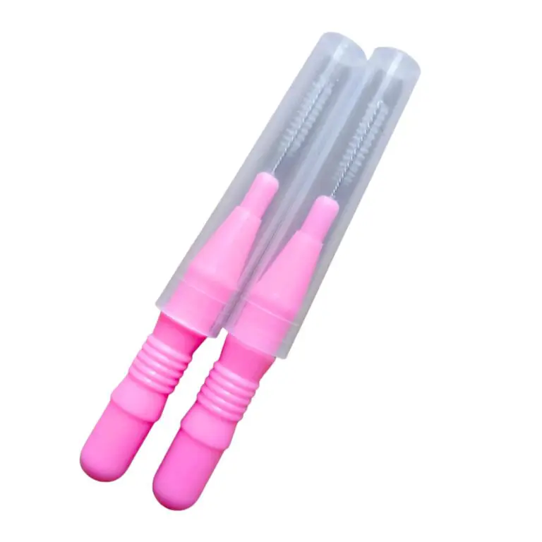 Nano szczoteczki do brwi i rzęs Light Pink 10 szt