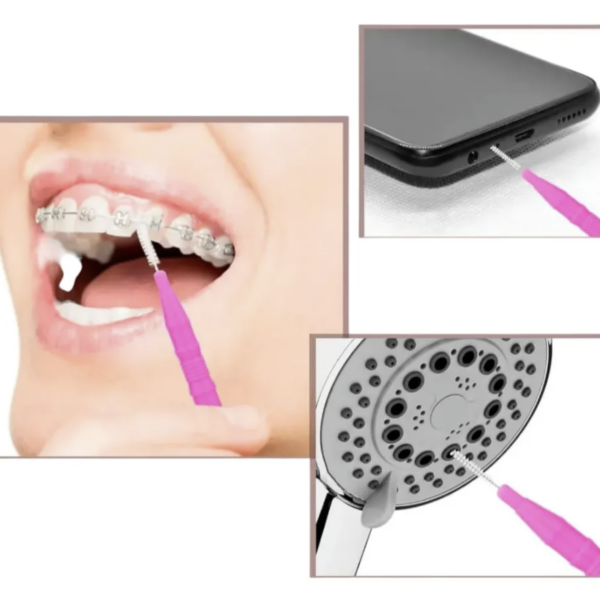 Nano szczoteczki do brwi i rzęs Light Pink 10 szt