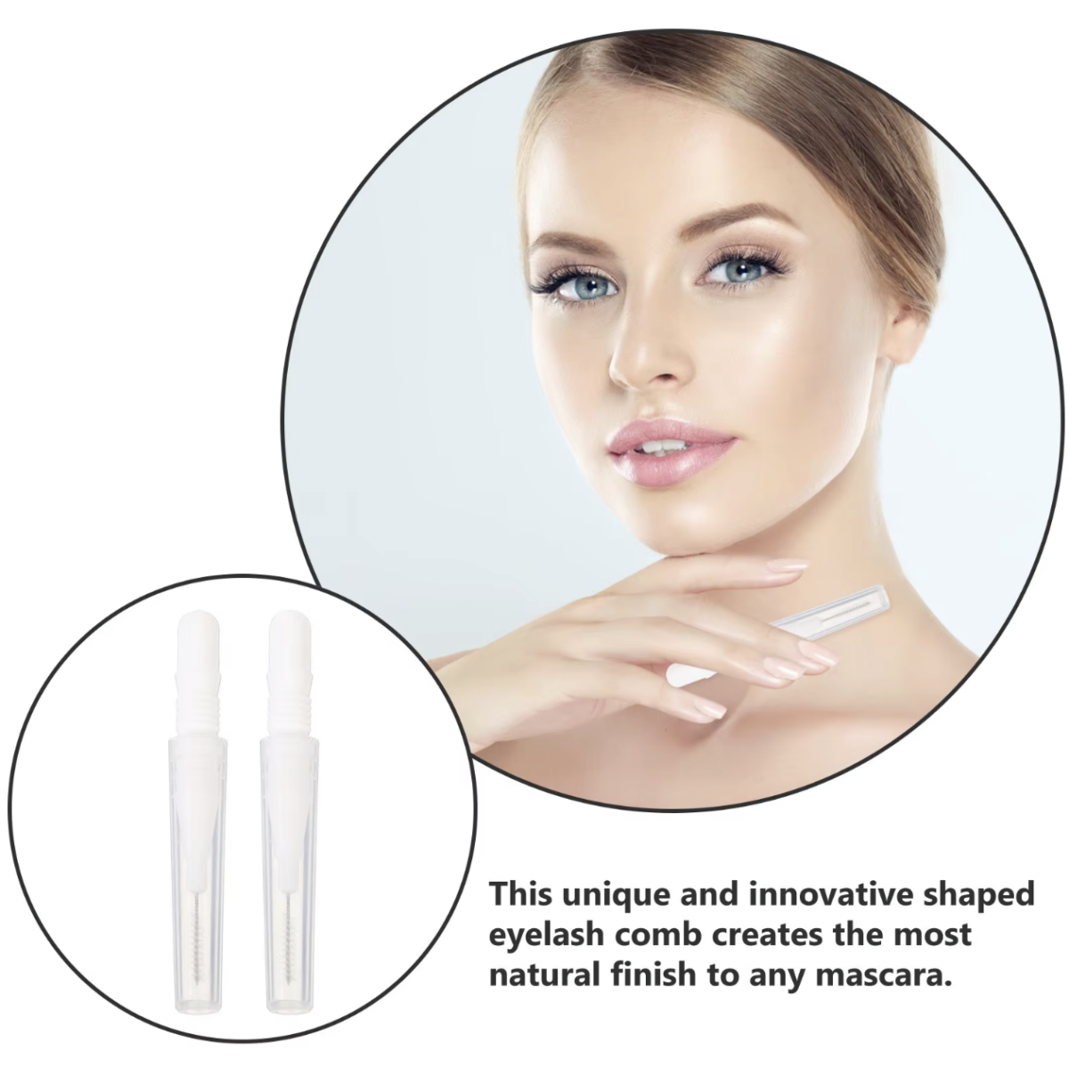 Nano szczoteczki do brwi i rzęs Białe White 10 szt - obrazek 3
