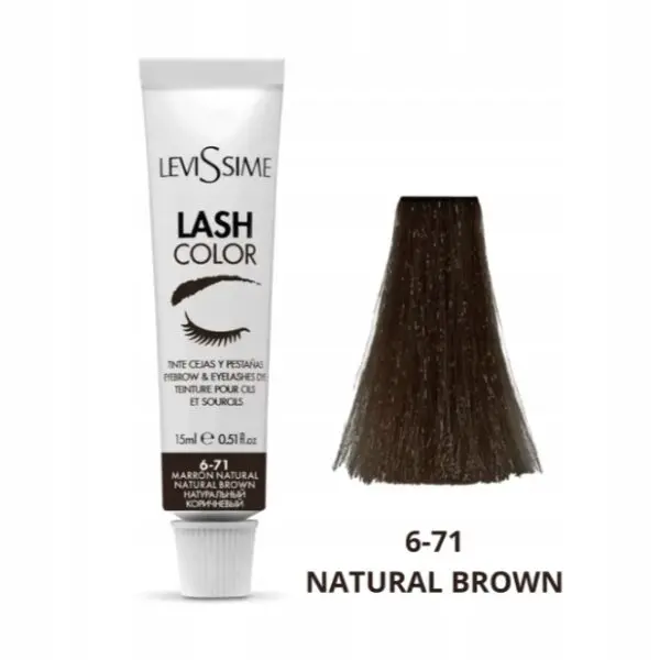 Levissime Lash Color Farba do Brwi i Rzęs Naturalny Brązowy 6-71 15 ml