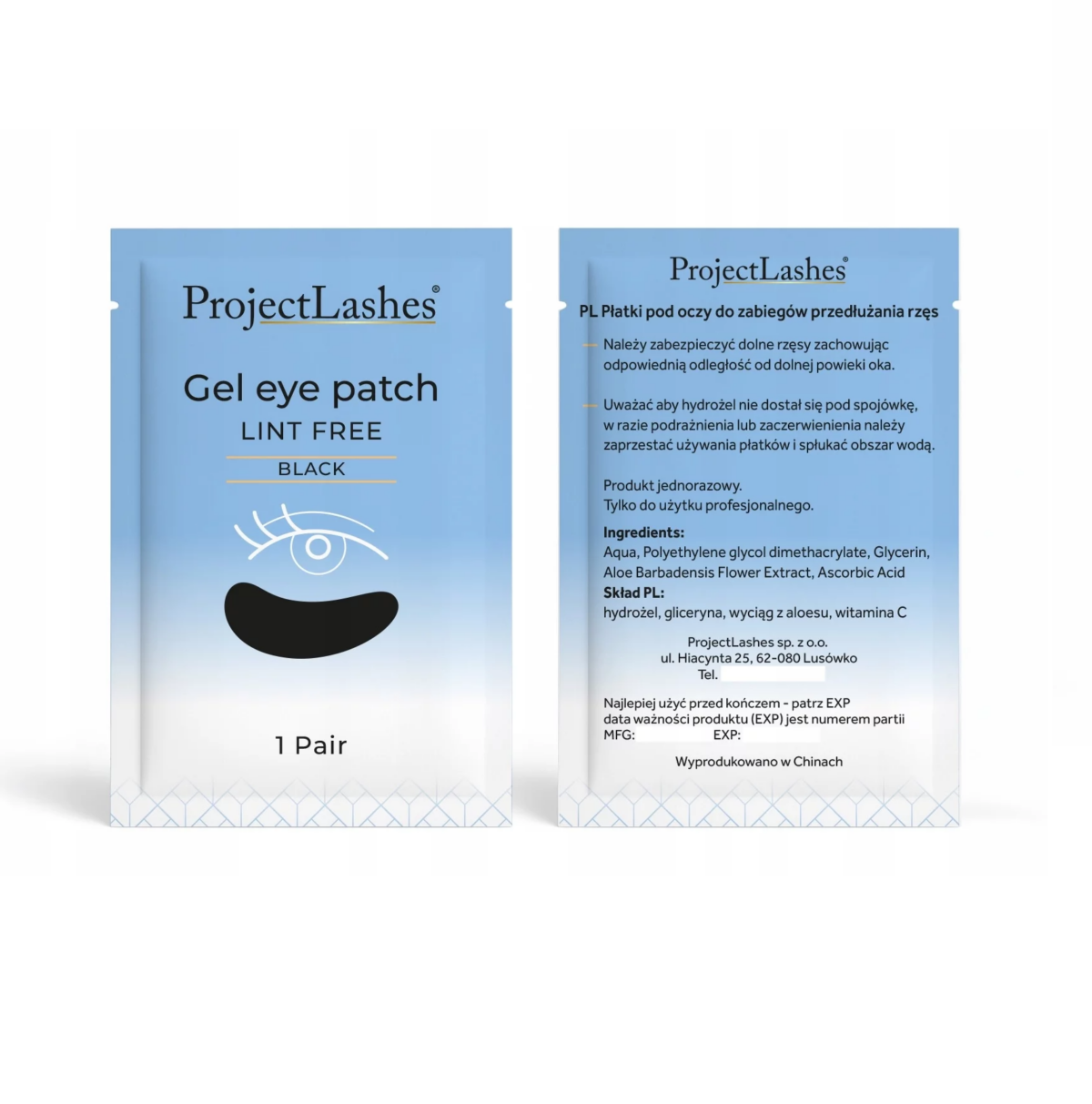 ProjectLashes Płatki hydrożelowe UV Black Zestaw 10 Saszetek (10 Par) - obrazek 3