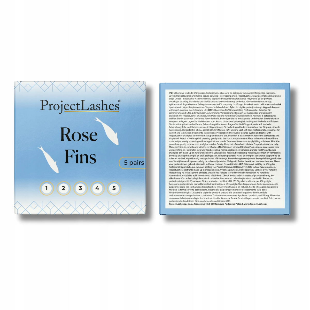 Project Lashes Wałki Rose Fins 5 rozmiarów - obrazek 3