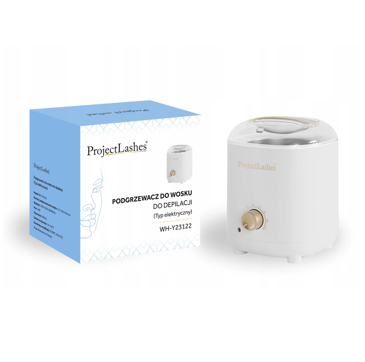 ProjectLashes Podgrzewacz do wosku Biały 200 ml - obrazek 3