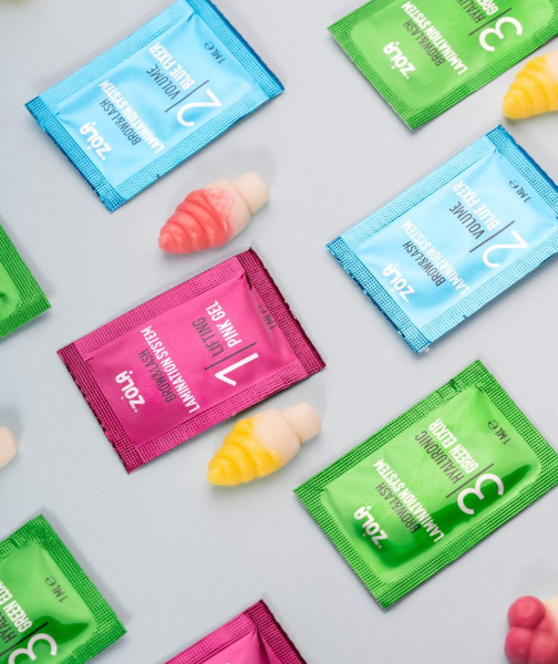 ZOLA Zestaw saszetek do laminacji brwi i rzęs Color Lab 01, 02, 03 3 x 1ml