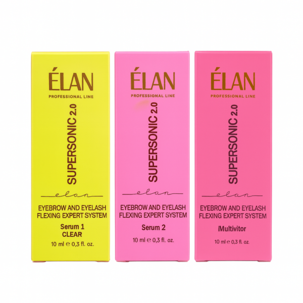 ELAN SUPERSONIC 2.0 Zestaw do Laminacji brwi i rzęs 3 x 10 ml