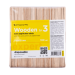 STALEKS PRO Drewniane Szpatułki do Depilacji EXPERT 114 mm x 10 mm 100 szt