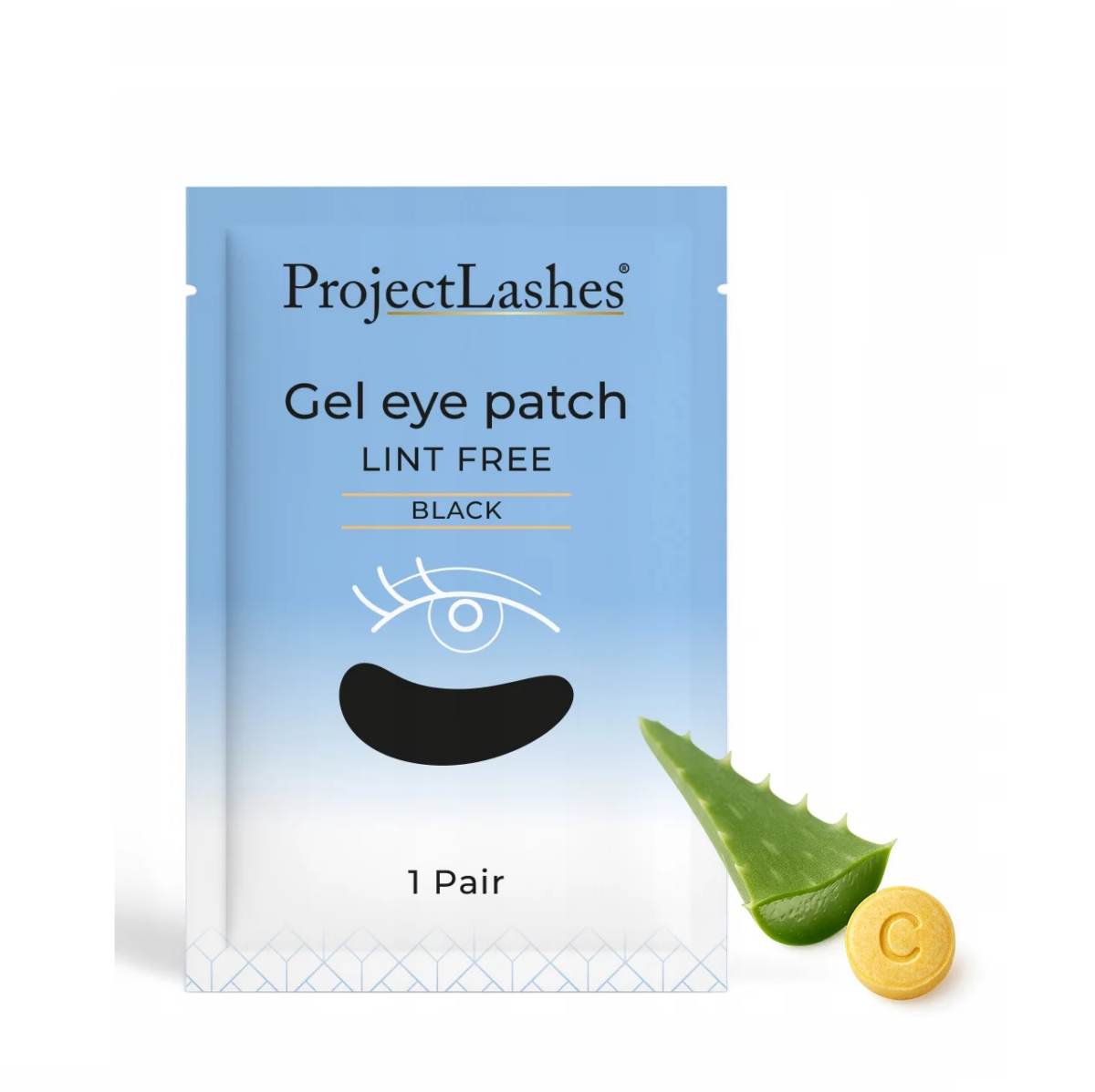 ProjectLashes Płatki hydrożelowe UV Black Zestaw 10 Saszetek (10 Par) - obrazek 4