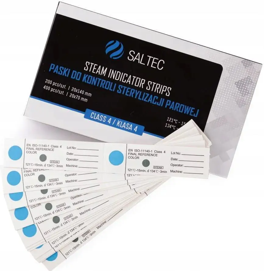 27cc3ff4143f49ad0843fe5f391fad1e.png SALTEC Paski do sterylizacji parowej, klasa IV (2 x 200 szt.) - obrazek 1