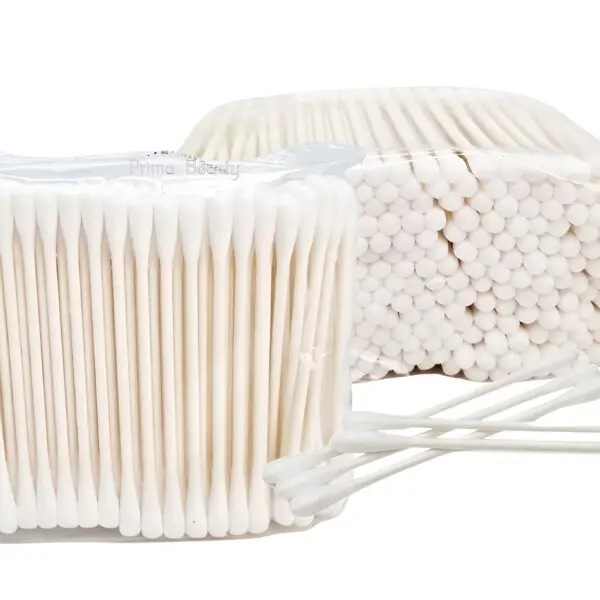 Patyczki kosmetyczne higieniczne biodegradowalne 300 szt – bawełna 100% + papier (dwustronne)