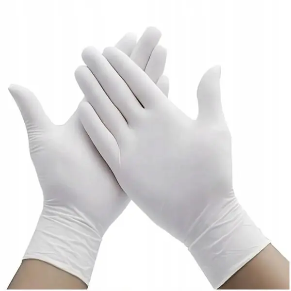 Rękawiczki Nitrylowe Białe L 100 szt