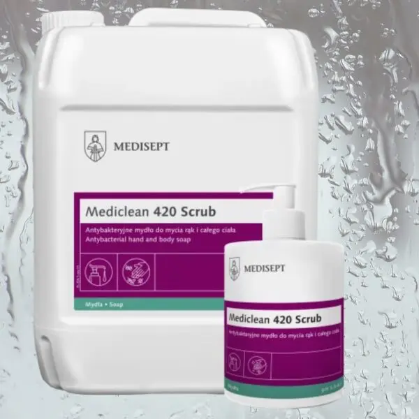 Medisept Mediclean Mydło do rąk i ciała Antybakteryjne MC-420 Scrub pH 5,5-6,5 Kanister 5 L