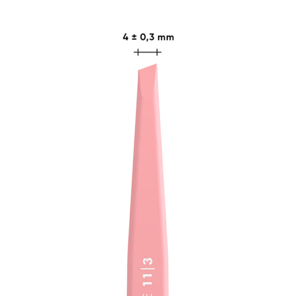 STALEKS Pęseta do brwi BEAUTY CARE 11 TYPE 3 PINK (szeroka skośna różowa)